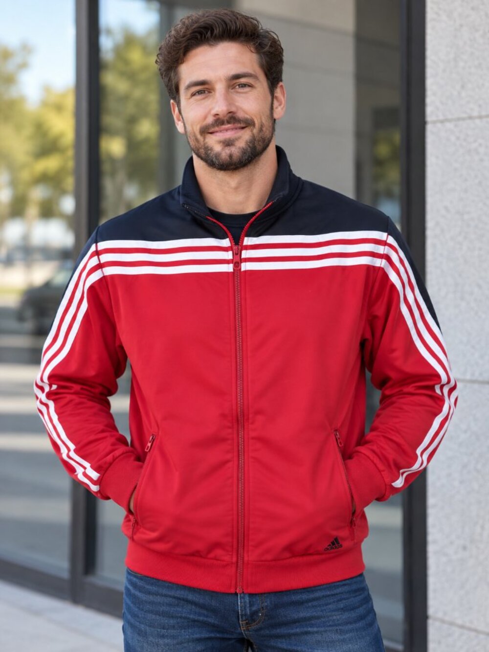 Mens Adidas Zip-Up Track Jacket - Small